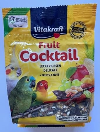 Vitakraft Parakeet Fruit Cocktail Fruits & Nuts 250G Bird Food