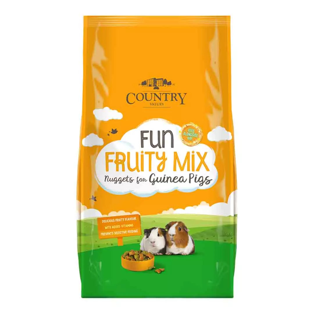 Country Values Fun Fruity Mix Nuggets 1.5KG Guinea Pig Food
