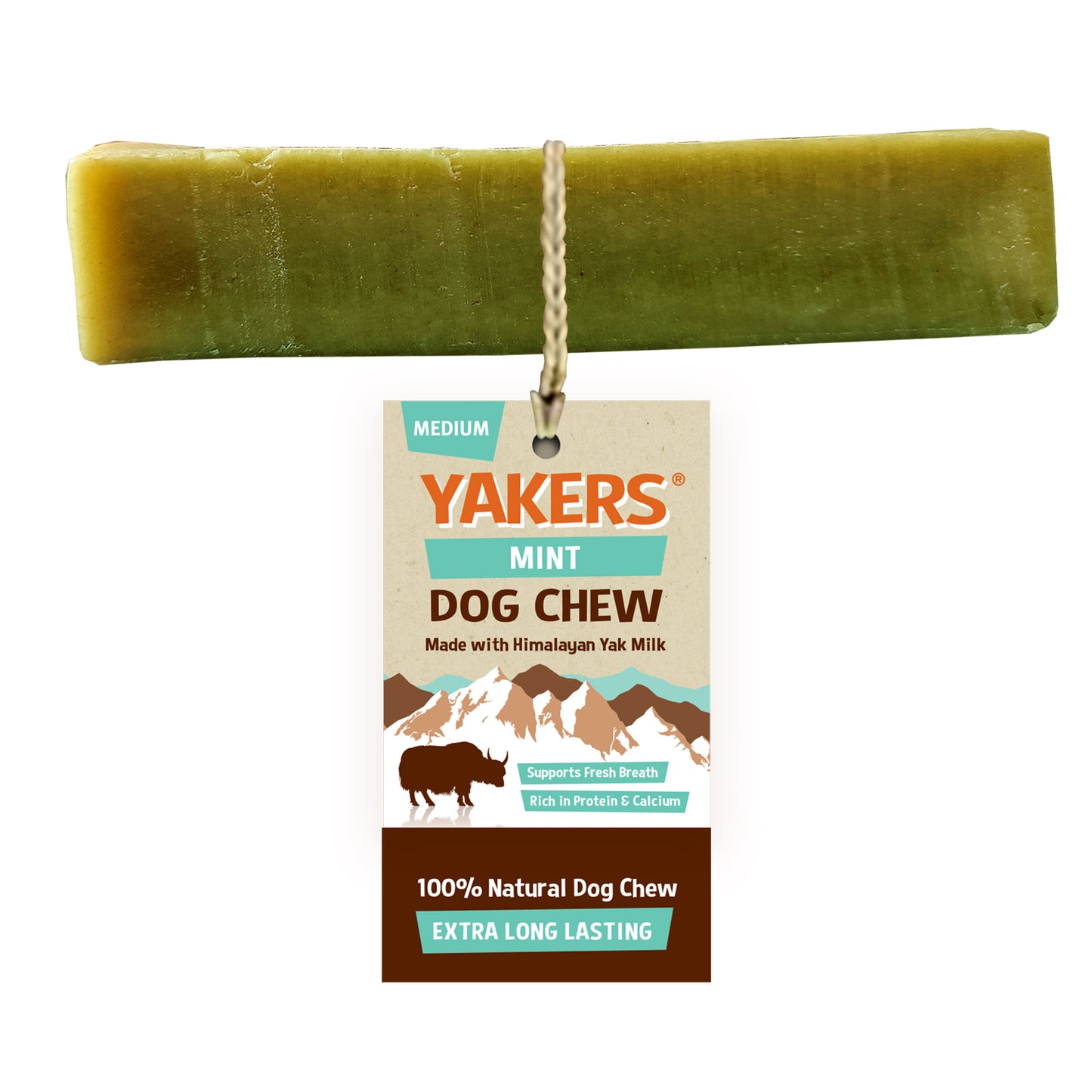 Yakers Mint Medium Chew Dog Treats
