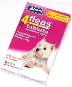 Johnsons 4 Fleas Small Dog Tablets (1-11KG)