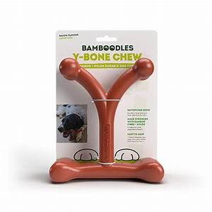 Bamboodles Y-Bone Chew Toy for Dogs Bacon Flavour