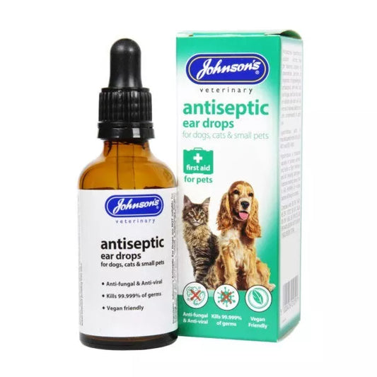 Johnsons Antiseptic Ear Drops for Dogs, Cats and Small Pets