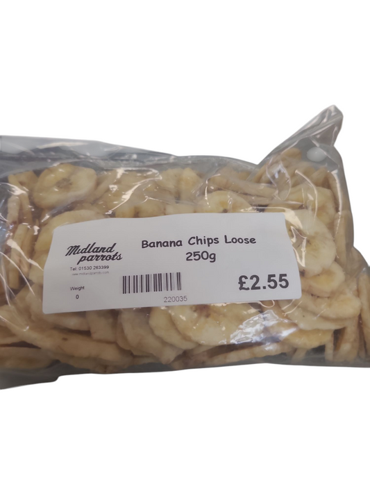 Midland Parrots Banana Chips Loose 250G