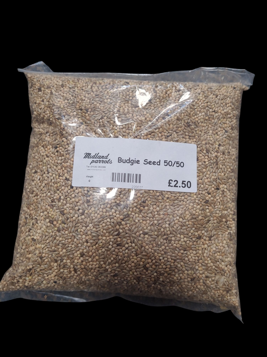 Midland Parrots Budgie Seed 50/50 1KG Bird Food