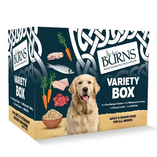Burns Variety Box With Chicken,Turkey, Lamb, Fish 6X395g Dog Food