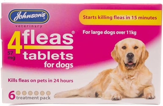 Johnsons 4 Fleas tablets for larger dogs (over 11KG)