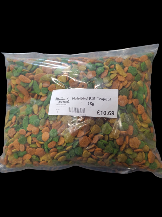 Midland Parrots Nutribird P15 Tropical 1KG Parrot Food