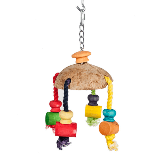 Coconut Carousel Parrot Toy