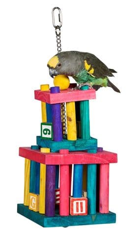 Giant Block Foraging Parrot Toy