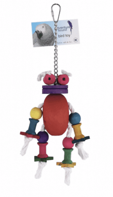 Wooden Frog Parrot Toy